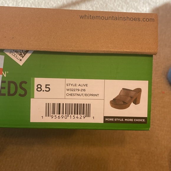 Women’s chunky blocked open toe sandal/heel - Picture 5 of 5